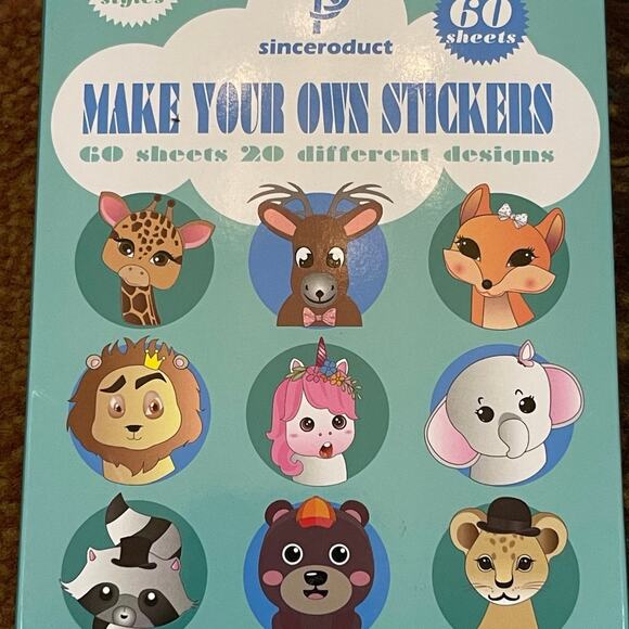 Sinceroduct 60sheets  Make Your Own Stickers for Kids - Picture 1 of 4